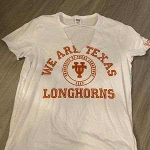 White Cutout Longhorn Tee